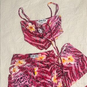 I.AM.GIA Pink Ruched Bra Intimates